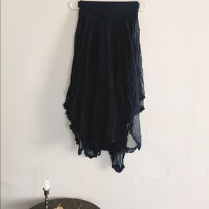 Freepeople black lace skirt